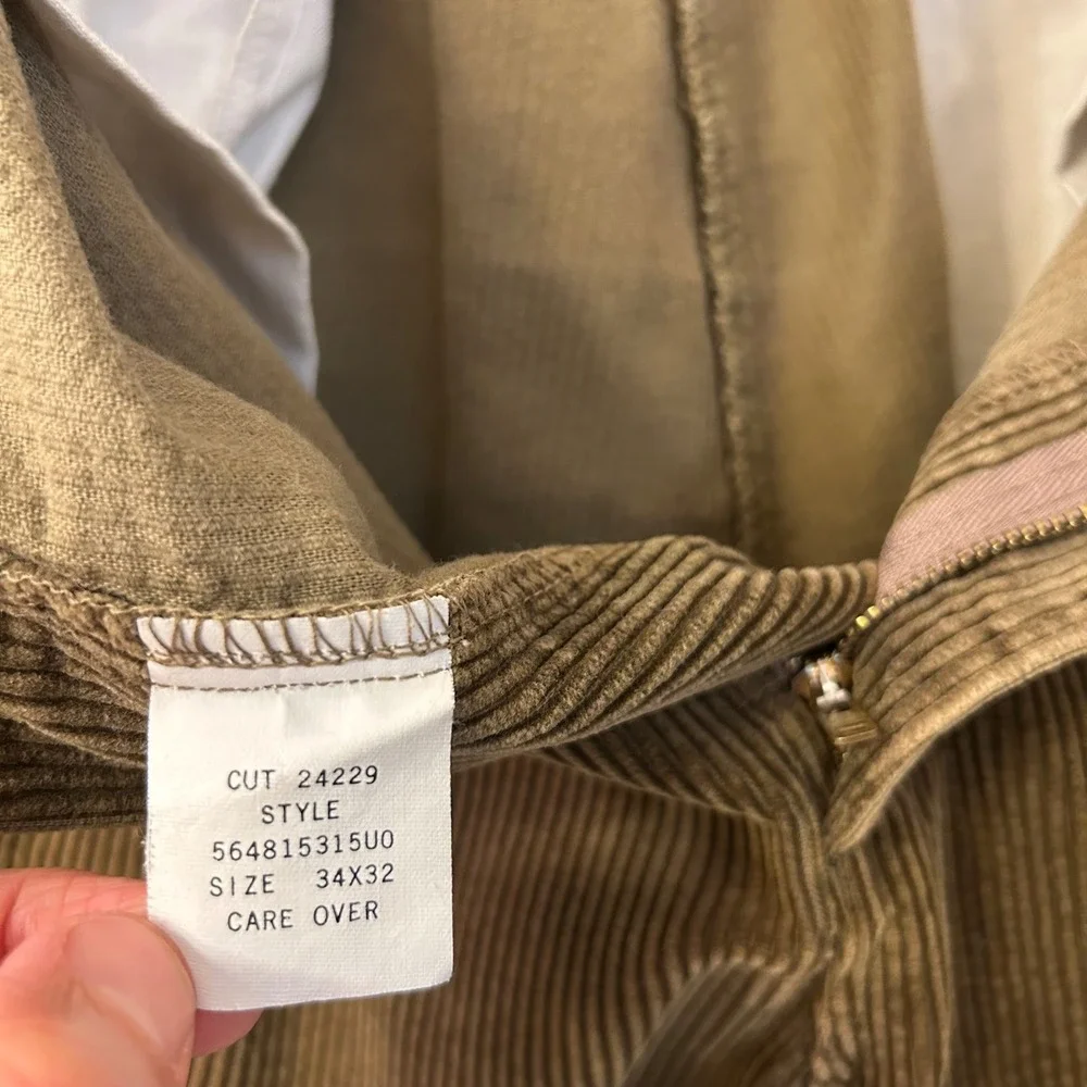 VTG Polo Ralph Lauren Corduroy Pants Mens 33x31 Brown Pleated Made in USA